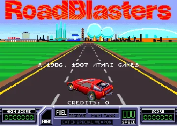 Road Blasters (cockpit, rev 1) screen shot title